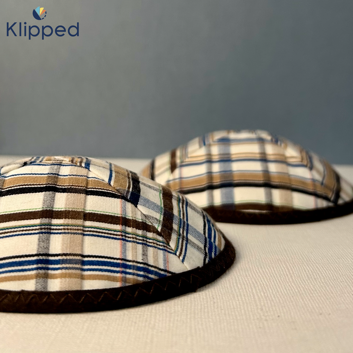 Plaid Brown, Navy & Beige Zenit