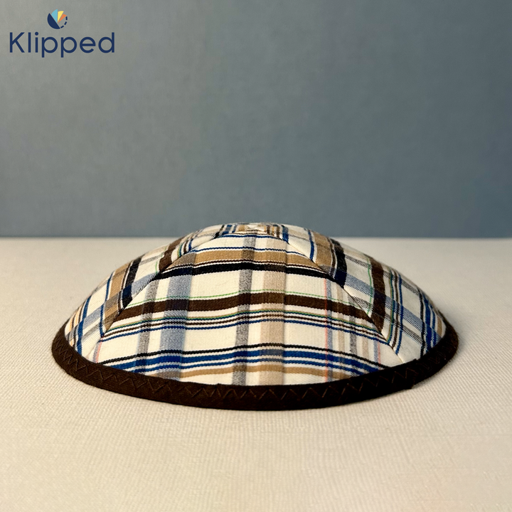 Plaid Brown, Navy & Beige Zenit