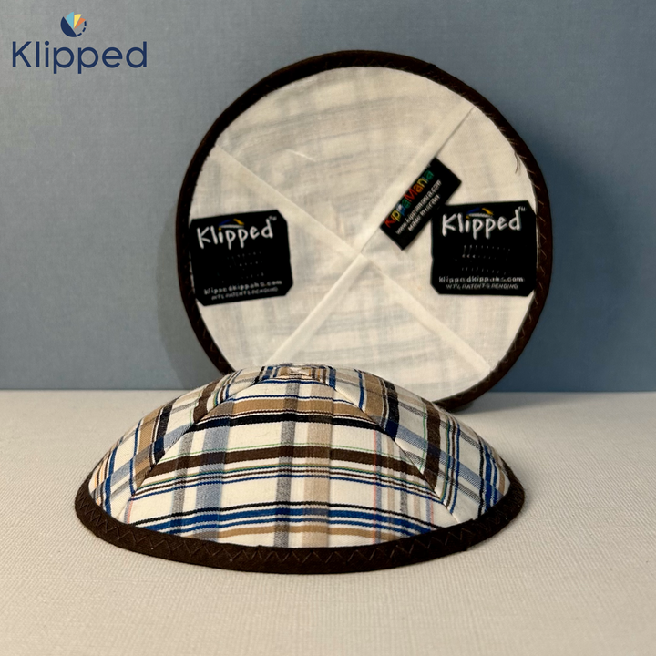 Plaid Brown, Navy & Beige Zenit